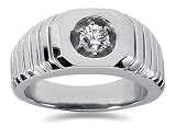 0.25 CTW Men's Diamond Ring in Platinum