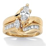 2-Piece DiamonUltra&trade; Cubic Zirconia Wedding Set