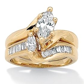 2-Piece DiamonUltra&trade; Cubic Zirconia Wedding Set Size 5