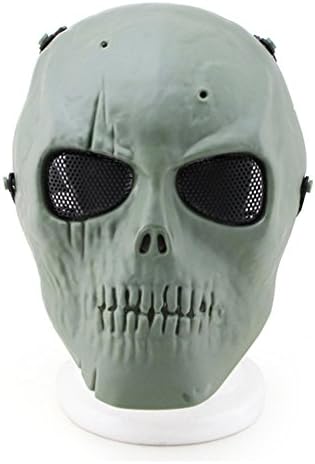 YX Outdoor Field Mask Horror Role-playing Skeleton Creative Masks, Airsoft Tactical Protective Gear Mask Bronze Cosplay Halloween Mask