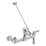 MOEN Commercial Two Handle Wall Mount Service Sink Faucet, Chrome, #8124