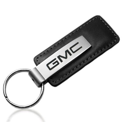 GMC Logo Black Leather Key Chain