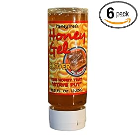 Honey Tree Clover Honey Gel, 11.3-Ounce Bottles (Pack of 6)