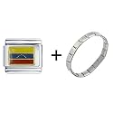 Flag Of Venezuela Italian Charm Bracelet