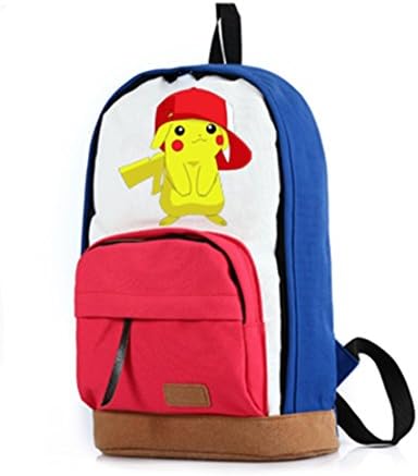 Coolchange® Pokemon Double Zipper Color Blocking Schoolbag Travel Backpack (2)