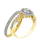 2.20 Carats Diamond Engagement Ring set 14k Yellow Gold Princess Cut SALE