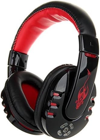 VYKON Professional Wireless Bluetooth 2.1+EDR Music / Gaming Headset w/ Microphone - Black+Red