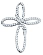 0.25CTW DIAMOND CROSS PENDANT