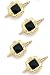 Solid 14k Gold Shine Stud Set (4)