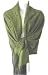 70% Pashmina 30% Silk Paisley Self-Design Shawl / Wrap / Stole - Black OliveGreen