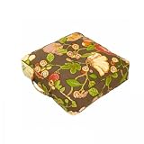 Greendale Home Fashions 20-Inch Square Floor Pillow, Hip Floral fabric, Chocolate