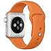 Apple Watch Band - FanTEK Soft Silicone Sport Style Replacement iWatch Strap for Apple Wrist Watch 38mm Models S/M Size (Orange)