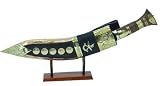 Black Genuine Nepalese Gurkha Service Kukri Knife with Leather Metal Sheath, Authentic Khukuri or Khukris Knife, Knife Stand NOT INCLUDED, #15