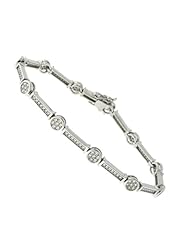 Ladies Silver CZ Bracelet