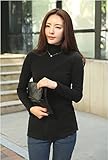 Spinas（スピナス) レディース マタニティ カットソー 2015 秋 冬 あったか マタニティ タートルネック☆ (L, black)