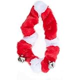 ZippyPaws Holiday Santa Collar with Bells - Christmas Dog Accessory (3 Sizes) (Large)