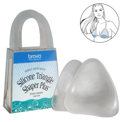 BRAVO 5450 Nude Natural Weight Silicone Triangle PlusÂ® Bra Pads