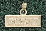 Anderson Jewelry Kansas State Wildcats 5/16 Gold Block Charm