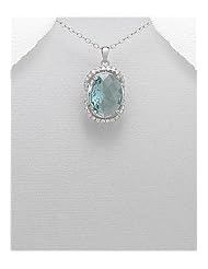 CZ Pendant Necklace In 92.5 Sterling Silver