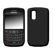Solid Black Soft Silicone Gel Skin Cover Case for Blackberry Tour 9630