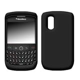 Solid Black Soft Silicone Gel Skin Cover Case for Blackberry Tour 9630 [Bulk Packaging]