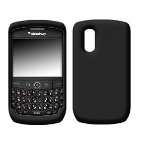 Solid Black Soft Silicone Gel Skin Cover Case for Blackberry Tour 9630 [Bulk Packaging]
