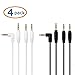 Cable Matters 4-Pack 3.5mm Stereo Audio Cable in Black and White
