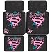 Search : Supergirl DC Comics Shield Logo w/ Butterflies & Stars Car Truck SUV Front & Rear Seat Rubber Floor Mats - 4PC