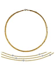 18KT Yellow DBY 3 Strands Necklaces Length = 16