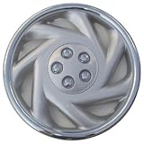 108 Series 14 Silver With Chrome Band ABS Plastic Universal Replacement Wheelcovers