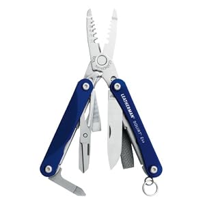 Leatherman 831201 Squirt ES4 Blue Keychain Tool with Scissor by Leatherman