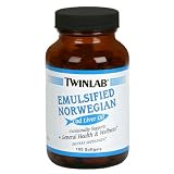Twinlab Emulsified Norwegian Cod Liver Oil, 100 Softgels (Pack of 3)
