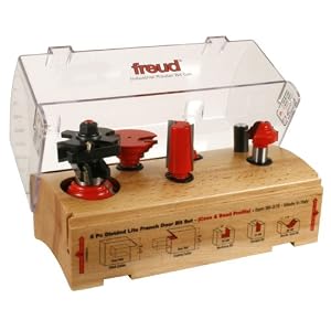 Freud 98-319 5 Piece French Door Router Bit Set - Divided Lite - Cove and Bead Profile 98-309 +... by Freud