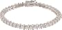 14k White Gold Round Brilliant Diamond Tennis Bracelet w/ Bar Design (3ctw, I, I1)