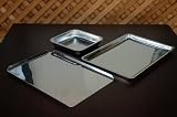Product details for Deluxe Stainless Steel Bakeware Set with Jelly Roll Pan, Cookie Sheet and Cake Pan