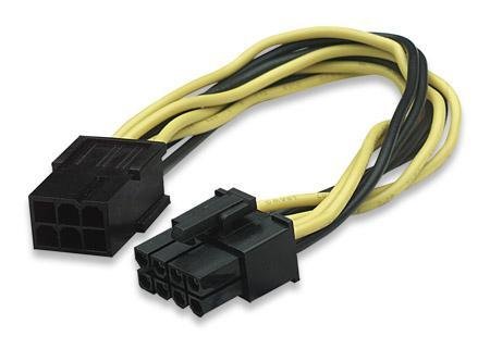 Manhattan, 8" 6-Pin PCI-E to 8-Pin PCI-E 2.0 Cable