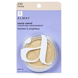 Almay Nearly Naked Touch-Pad Liquid Makeup with SPF 12, Neutral 220, 0.5-Ounce Packages (Pack of 2)