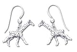 Giraffe Solid Sterling Silver Earrings
