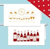 Wine Kitchen Towel Set in Gift Box - 100% Cotton