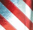 FOIL GIFT WRAP PAPER 7-1/2 INCHES WIDE LG RED & SILVER STRIPE