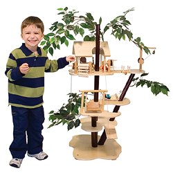 Melissa & Doug Classic Wooden Tree House Play Set