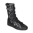 Demonia Men's DEVIANT-207, Canvas Criss-Cross Strap Calf Sneaker Boot