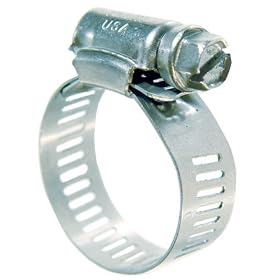 1 5/16 to 2 1/4 (33.3mm to 57.2mm) Clamp Dia., 1/2 Band, SEA #28, Hose Clamps, Partial Stainless (10 Per Package)