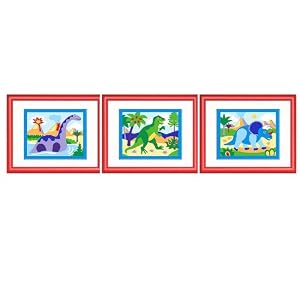 Dinosaurland Set of 3 Framed Prints