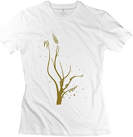 LAUR Women's Dandelion Flower T-Shirt - M White