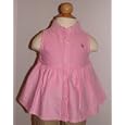 Ralph Lauren Girls Sleeveless Blouse with Flared Waist and Multi-colored Polo Pony