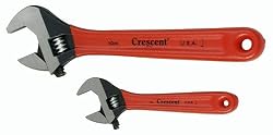 Crescent AT610CS 6-Inch and 10-Inch Cushion Grip Adjustable Wrench Set with 15/16-Inch Jaw Capacity, 2-Piece