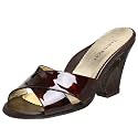 Taryn Rose Women's Diol Open Toe Criss Cross Wedge,Dark Brown,38.5 EU (US Women's 8.5 M)