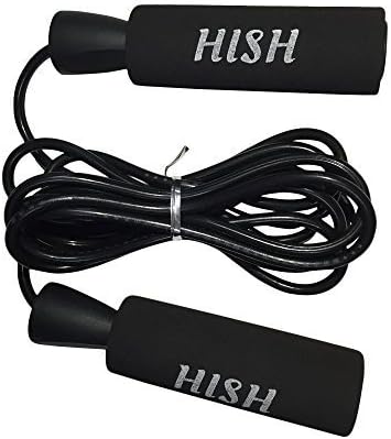 HISH Aerobic Exercise Boxing Skipping Jump Rope Adjustable Bearing Speed Fitness BLK