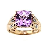 Gold-Exotic: 14K Kunzite and Diamond Ring
